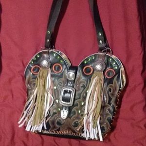 Handmade cowgirl boots Unique bag